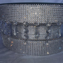 Load image into Gallery viewer, Diamante or Pearl crystal linked Podium style cake stand by Crystal wedding uk