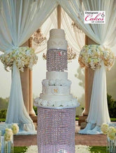 Load image into Gallery viewer, Cake Separator divider, Crystal tear drop design by Crystal wedding uk