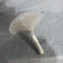 Load image into Gallery viewer, Crystal bouquet, Brides wire bead jewel bouquet. rose gold. silver or Gold by Crystal wedding uk