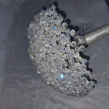 Load image into Gallery viewer, Crystal bouquet, Brides wire bead jewel bouquet. rose gold. silver or Gold by Crystal wedding uk