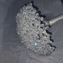 Load image into Gallery viewer, Crystal bouquet, Brides wire bead jewel bouquet. rose gold. silver or Gold by Crystal wedding uk
