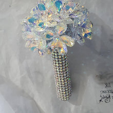Load image into Gallery viewer, Crystal bouquet, crystal flowers, Brides wedding bouquet by Crystal wedding uk