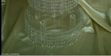 Load image into Gallery viewer, Crystal cake stand, 3 tier wedding cake stand, Faux crystal beads round or square shape by Crystal wedding uk