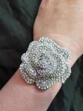 Load image into Gallery viewer, Wrist corsage ,Crystal Rose Wedding Cuff, bridesmaid Bracelet, Rose gold by Crystal wedding uk