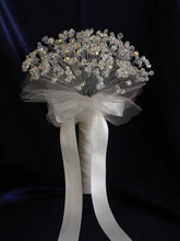 Load image into Gallery viewer, Crystal bouquet, Brides or bridesmaid wired crystal bead bouquet , Custom colours made to order by Crystal wedding uk