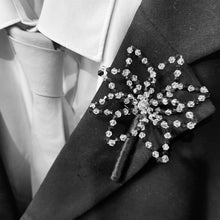 Load image into Gallery viewer, Crystal bouquet, Wedding bridal bouquet, Brides Lotus flower petal bouquet, bling boquet by Crystal wedding uk