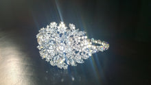Load image into Gallery viewer, Large side tiara , Vintage inspired crystal band, Silver, Gold or Rose gold by Crystal wedding uk