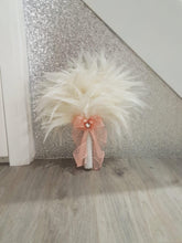 Load image into Gallery viewer, Brides Feather bouquet, Great Gatsby wedding style -ANY COLOUR by Crystal wedding uk