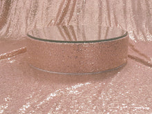 Load image into Gallery viewer, Rose gold SEQUIN blush cake stand by Crystal wedding uk