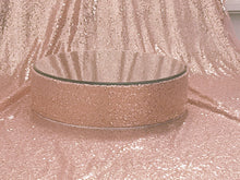 Load image into Gallery viewer, Rose gold SEQUIN blush cake stand by Crystal wedding uk
