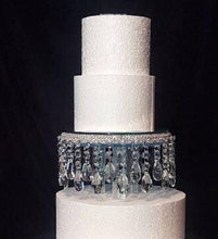 Load image into Gallery viewer, Crystal droplet wedding Cake stand Separator by Crystal wedding uk