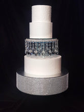 Load image into Gallery viewer, Crystal droplet wedding Cake stand Separator by Crystal wedding uk