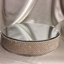 Load image into Gallery viewer, wedding cake stand , Crystal & Pearl cake stage. - round or square all sizes in white,black or ivory by Crystal wedding uk