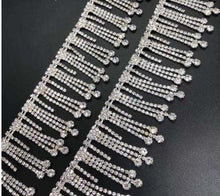 Load image into Gallery viewer, Diamante cake stand, rhinestone tassel design by Crystal wedding uk