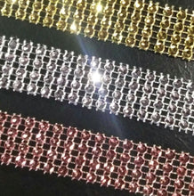 Load image into Gallery viewer, Diamante ribbon, Crystal effect cake trim, diamond mesh, bling mesh 1 METER cake trim. by Crystal wedding uk