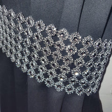 Load image into Gallery viewer, Pair (x2) Of Diamante flower Effect Crystal tie backs / hold Backs for Curtains & Voiles by Crystal wedding uk