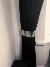 Load image into Gallery viewer, Pair (x2) Of Diamante flower Effect Crystal tie backs / hold Backs for Curtains & Voiles by Crystal wedding uk