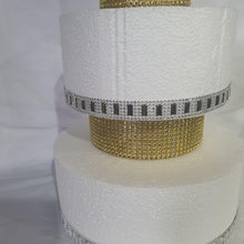 Load image into Gallery viewer, Rhinestone cake separators, cake dividers, round or square by Crystal wedding uk