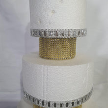 Load image into Gallery viewer, Rhinestone cake separators, cake dividers, round or square by Crystal wedding uk
