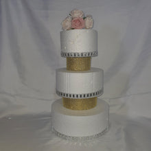 Load image into Gallery viewer, Rhinestone cake separators, cake dividers, round or square by Crystal wedding uk
