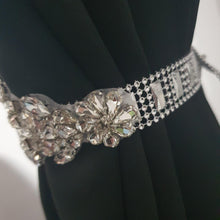 Load image into Gallery viewer, Crystal Tie Backs Curtains hold backs, magnetic holder by Crystal wedding uk