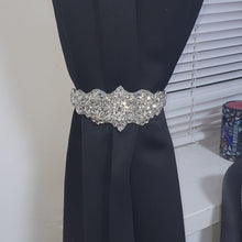 Load image into Gallery viewer, Crystal Tie Backs Curtains hold backs, magnetic holder by Crystal wedding uk