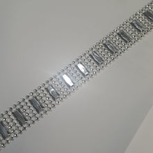 Load image into Gallery viewer, Diamante & Rectangle design Cake Trim ,1 metre by Crystal wedding uk