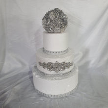 Load image into Gallery viewer, Brooch sphere Cake topper / Separator by Crystal wedding uk