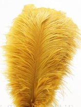 Load image into Gallery viewer, Gold Feather Fan bouquet, bridal fan, flower girl wand, Great Gatsby 1920's wedding - ANY COLOUR by Crystal wedding uk