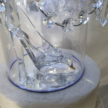 Load image into Gallery viewer, Glass slipper cake separator shoe, LED wedding cake divider chandelier shoe cake stand by Crystal wedding uk