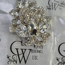Load image into Gallery viewer, Wedding prom corsage. rhinestone brooch Bracelet Jewellery by Crystal wedding uk