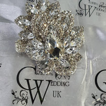 Load image into Gallery viewer, Wedding prom corsage. rhinestone brooch Bracelet Jewellery by Crystal wedding uk