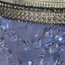 Load image into Gallery viewer, Crystal Chandelier LED Wedding Cake Tiers, Separator Set of 3 cake dividers, glass crystal drapes, 8"10"12" by Crystal wedding uk