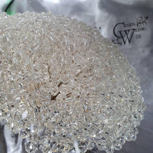 Load image into Gallery viewer, Clear Crystal bouquet, Brides wire bead jewel bouquet. rose gold. silver or Gold by Crystal wedding uk