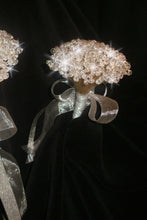 Load image into Gallery viewer, Clear Crystal bouquet, Brides wire bead jewel bouquet. rose gold. silver or Gold by Crystal wedding uk