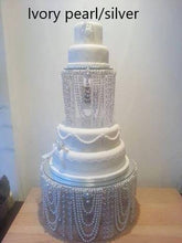 Load image into Gallery viewer, Pearl wedding cake stand, Vintage style ,art deco, Gatsby wedding cake plate. by Crystal wedding uk