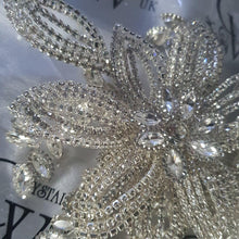 Load image into Gallery viewer, Cake brooch, crystal rhinestone cake decoration - Silver cake jewelery by Crystal wedding uk