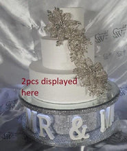 Load image into Gallery viewer, Cake brooch, crystal rhinestone cake decoration - Silver cake jewelery by Crystal wedding uk
