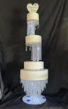 Load image into Gallery viewer, Crystal Chandelier Cake Stand Set: LED Wedding Display (6/8/12 Inch)