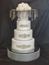 Load image into Gallery viewer, Cake brooch set of 3 , crystal rhinestone & pearl cake decoration - Silver or Gold by Crystal wedding uk