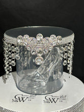Load image into Gallery viewer, Glass slipper cake separator, shoe wedding cake separator ,8" cake divider by Crystal wedding uk