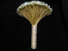 Load image into Gallery viewer, Crystal bead Bouquet, Bridal wedding flowers, brides bouquet bling sparkle alternative flowers by Crystal wedding uk