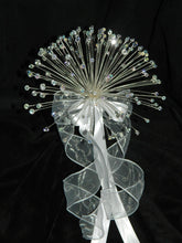 Load image into Gallery viewer, Crystal wire bouquet, beaded bouquet, Wedding bridal flowers, Rose gold,blush, silver, gold, Alternative unique wedding flowers.