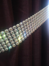 Load image into Gallery viewer, Curtain tie backs, Pair (x2) Of Diamante RHINESTONE Crystals, hold Backs for Curtains & Voiles by Crystal wedding uk
