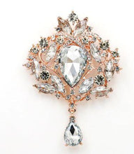 Load image into Gallery viewer, Cake brooch, Droplet style crystal rhinestone cake decoration by Crystal wedding uk