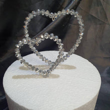 Load image into Gallery viewer, Crystal love heart cake topper by Crystal wedding uk