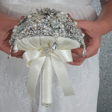 Load image into Gallery viewer, Brooch bouquet, Jewel crystal wedding bouquet. by Crystal wedding uk