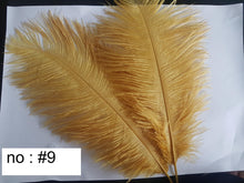 Load image into Gallery viewer, Peacock, Ostrich Rose gold,,gold or silver tone- Feather Fan bouquet Artificial alternative Bouquet Great Gatsby wedding style -