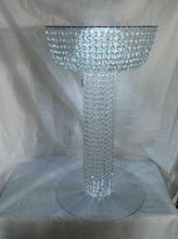 Load image into Gallery viewer, Acrylic Cake Stand table, Chandelier style floor standing cake platform. + led by Crystal wedding uk