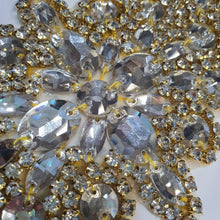 Load image into Gallery viewer, Cake brooch, crystal rhinestone cake decoration - Silver, Gold or Rose gold by Crystal wedding uk